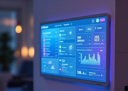 Smart app dashboard displaying home automation in use