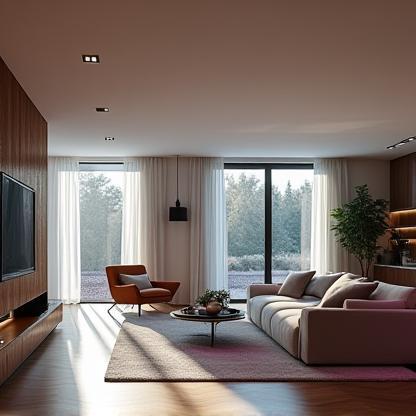 Smart home lifestyle demonstration with integrated interior